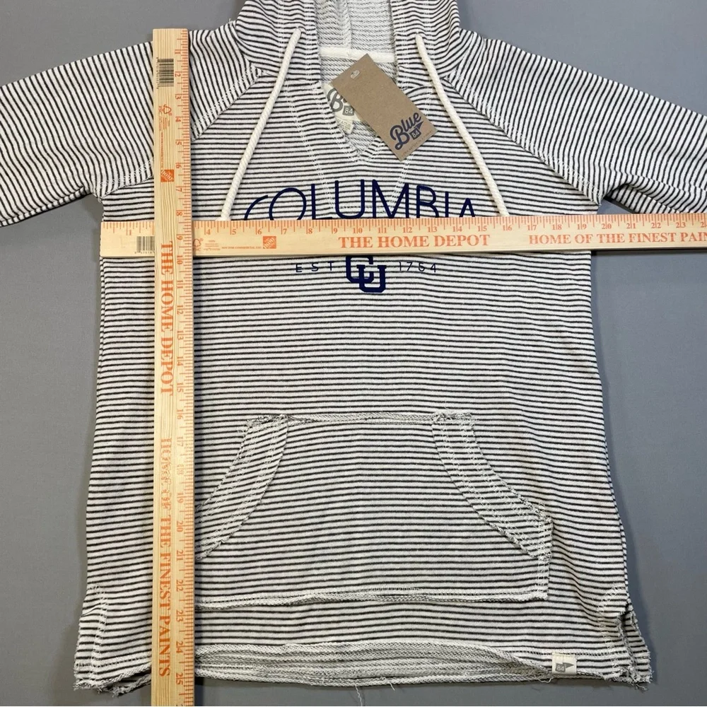Blue 84 Columbia University White & Navy Striped Hoodie - Picture 15 of 15